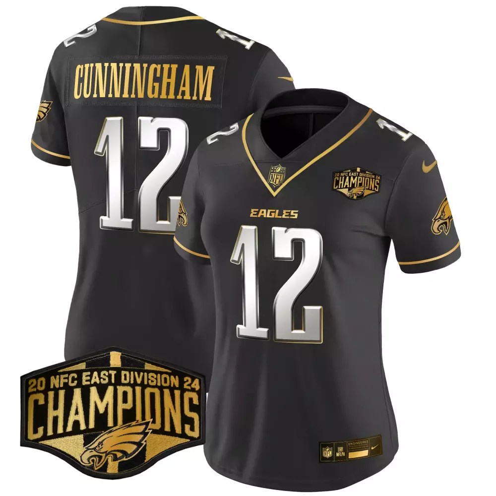 Randall Cunningham Philadelphia Eagles Black Limited Women's NFC East Champions Gold Vapor Jersey | Fan Gear for Men, Women & Youth