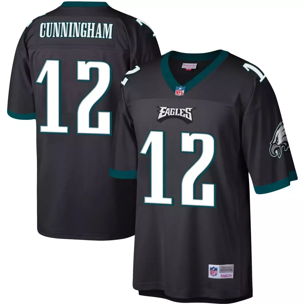 Randall Cunningham Philadelphia Eagles Black Men's Alternate Kelly Green Gold Jersey | All Stitched for Men, Women & Youth