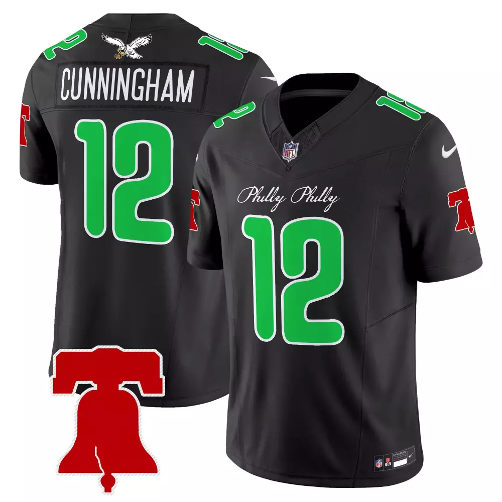 Randall Cunningham Philadelphia Eagles Midnight Green Gold Trim Vapor Player Jersey | All Stitched | For Men