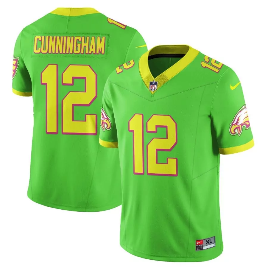 randall cunningham bright green mens philadelphia eagles city edition vapor limited jersey v2 all stitched