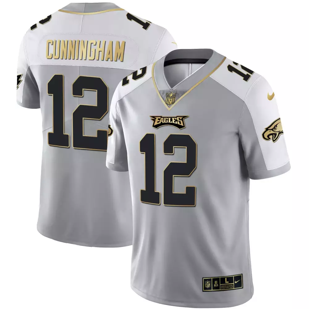 Randall Cunningham Philadelphia Eagles Gray Gold Alternate Vapor Black Gold Limited Jersey | All Stitched Fan Gear | For Men, Women & Youth