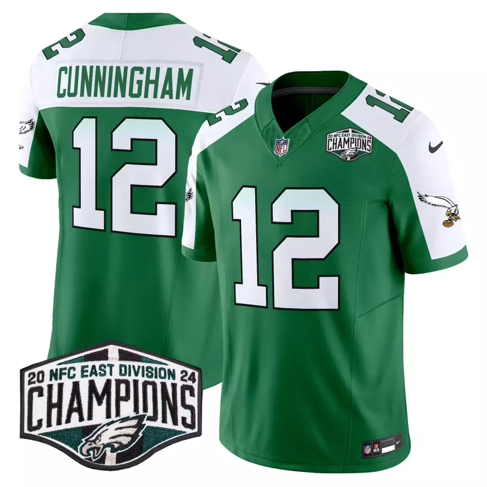 Randall Cunningham Eagles Men's Kelly Black Kelly Green Vapor Elite Jersey | Stitched Style | For Men, Women & Youth