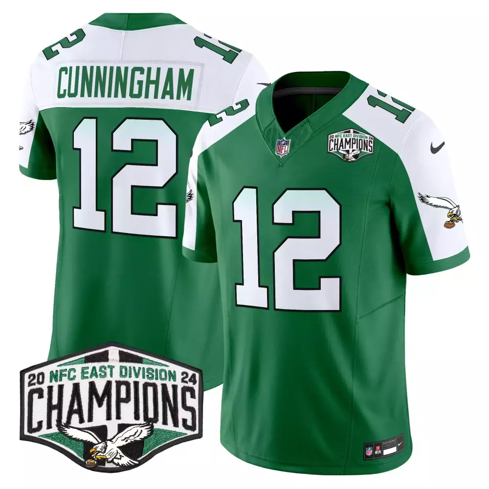 Randall Cunningham Eagles Men's Kelly Black Kelly Green Vapor Elite Jersey | Stitched Style | For Men, Women & Youth