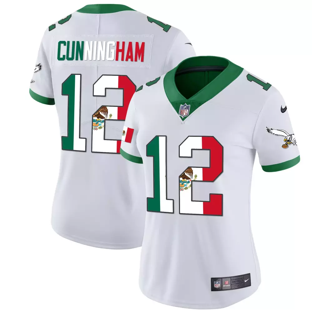 randall cunningham kelly white womens philadelphia eagles kelly green vapor limited jersey v4 all stitched