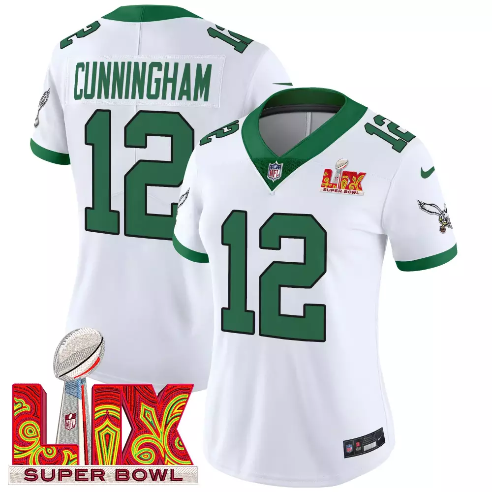 randall cunningham kelly white womens philadelphia eagles kelly green vapor limited jersey v4 all stitched