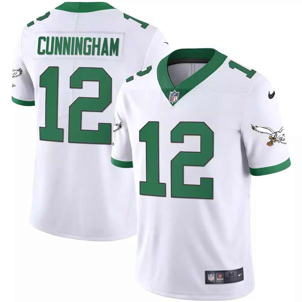 randall cunningham kelly white womens philadelphia eagles kelly green vapor limited jersey v4 all stitched