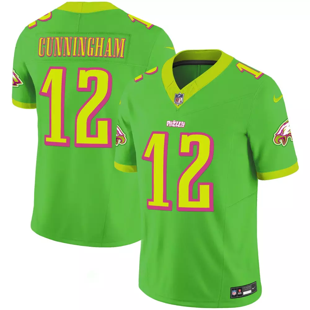 Randall Cunningham Philadelphia Eagles Bright Green City Edition Vapor Limited Jersey V2 | All Stitched | For Men, Women & Youth