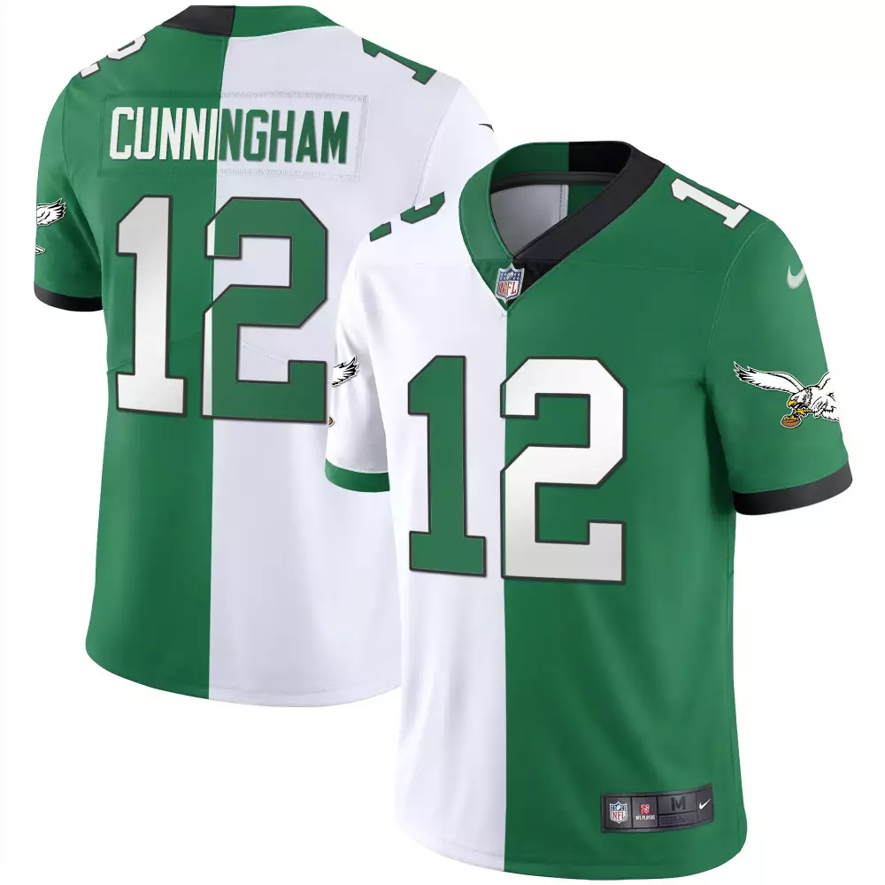 Randall Cunningham Philadelphia Eagles Split Men's Gold Trim Jersey | 2024 NFC East Division Champions | Limited Edition Fan Gear