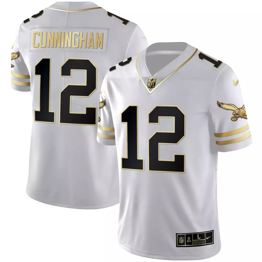 Randall Cunningham Eagles Gold Kelly Vapor Jersey V2 | Men's All Stitched Fan Gear | For Men, Women & Youth