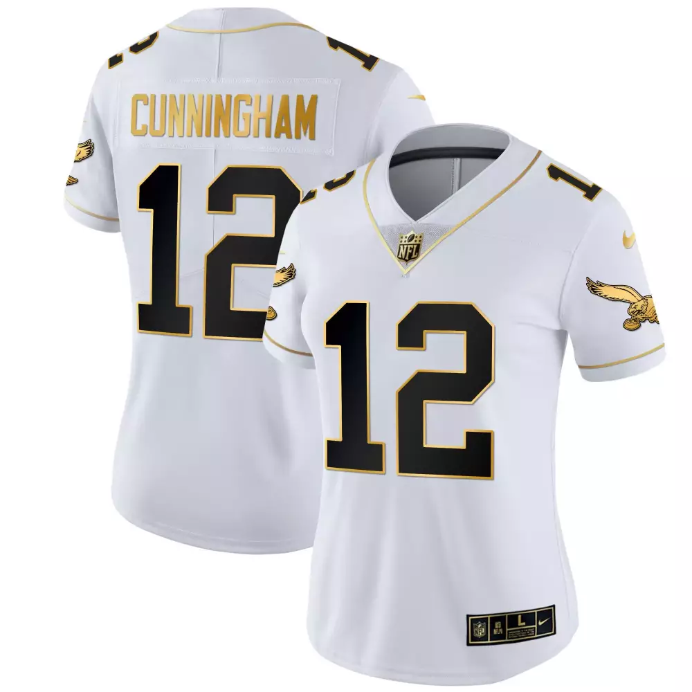 Randall Cunningham Eagles Kelly Green Gold Jersey | Women's Stitched Fan Gear | For Men, Women & Youth