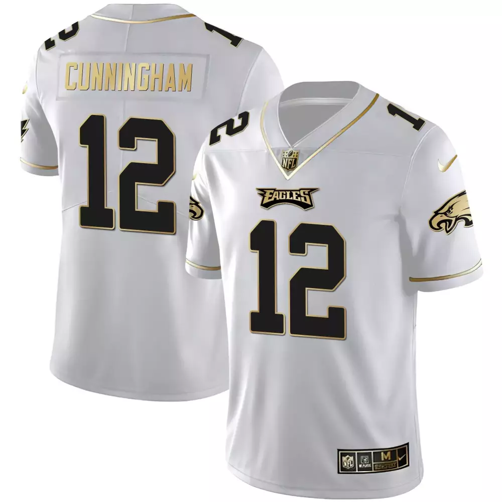Randall Cunningham Eagles Gold Split Vapor Jersey | Youth Stitched Fan Gear | For Men, Women & Youth