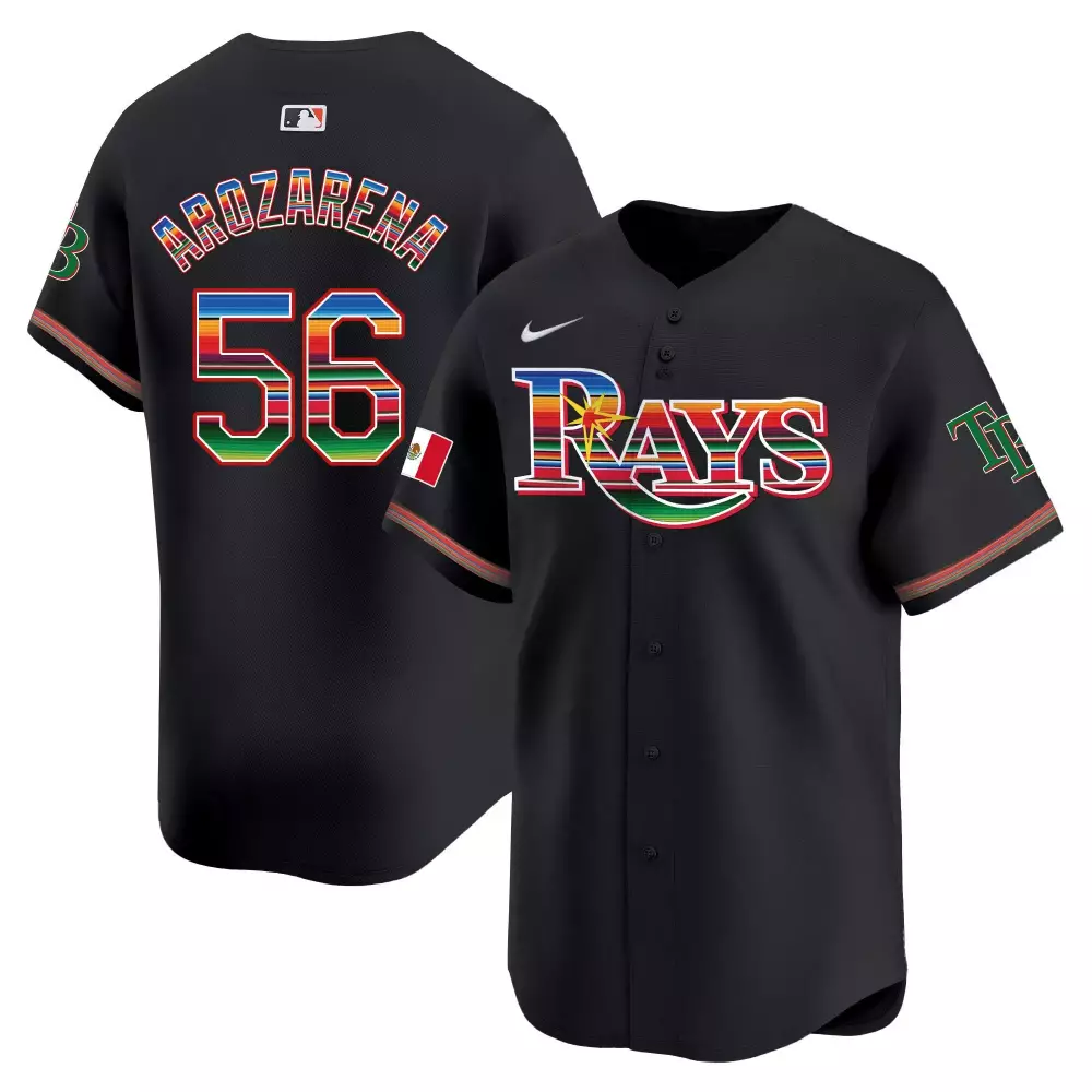 randy arozarena black mens tampa bay rays mexico vapor premier limited jersey all stitched