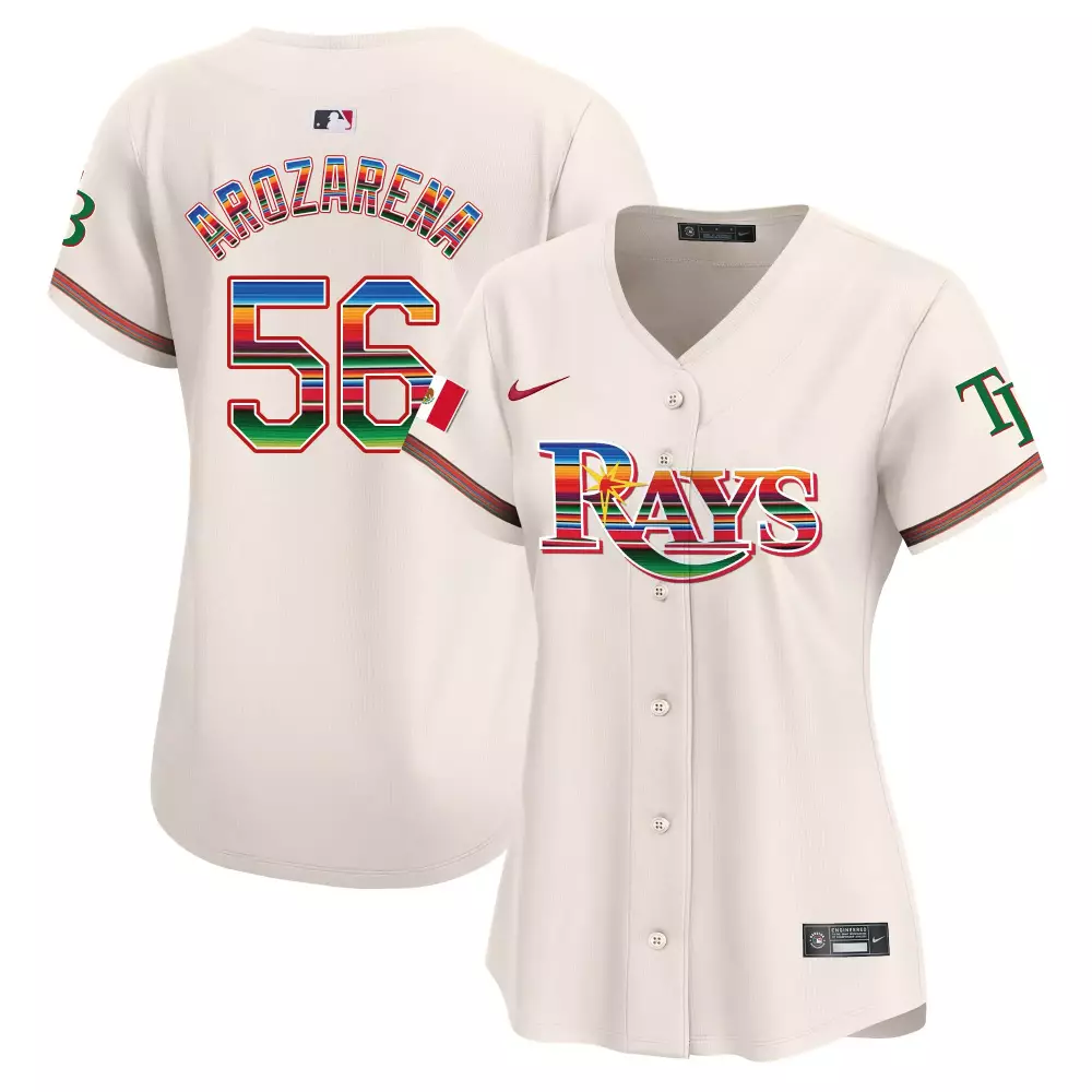 randy arozarena cream womens tampa bay rays mexico vapor premier limited jersey all stitched
