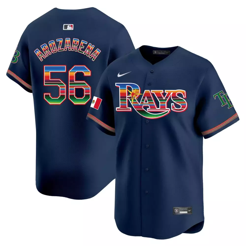 randy arozarena navy mens tampa bay rays mexico vapor premier limited jersey all stitched