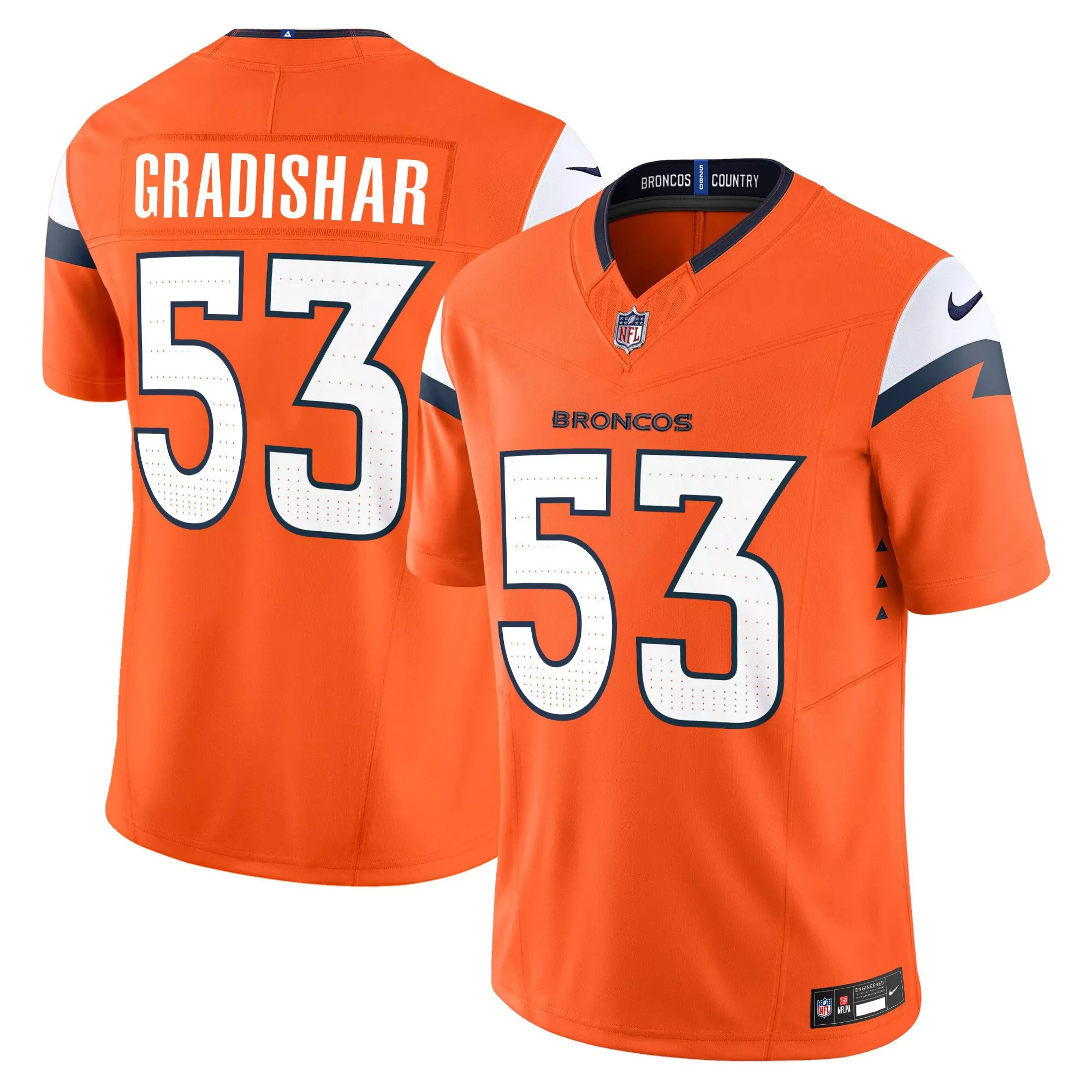 randy gradishar orange mens denver broncos 2024 vapor limited jersey all stitched
