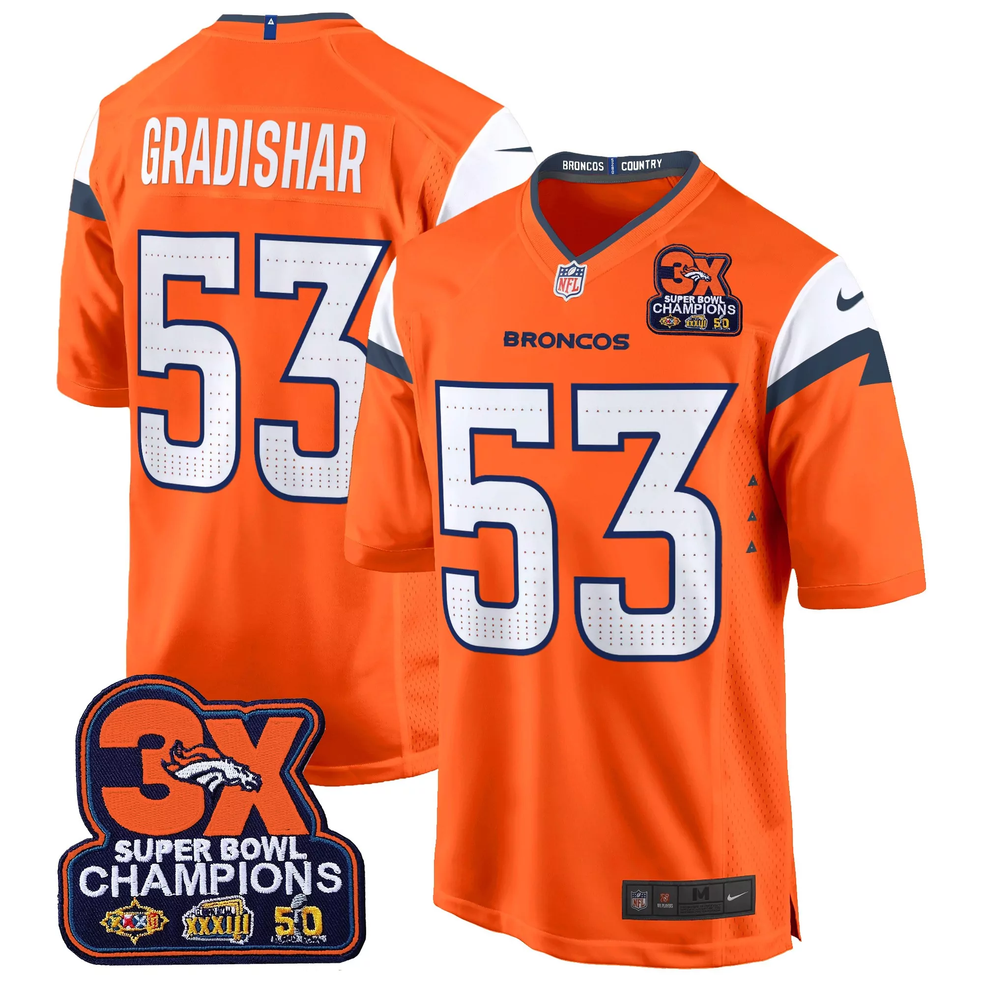 randy gradishar orange mens denver broncos 2024 vapor limited jersey all stitched