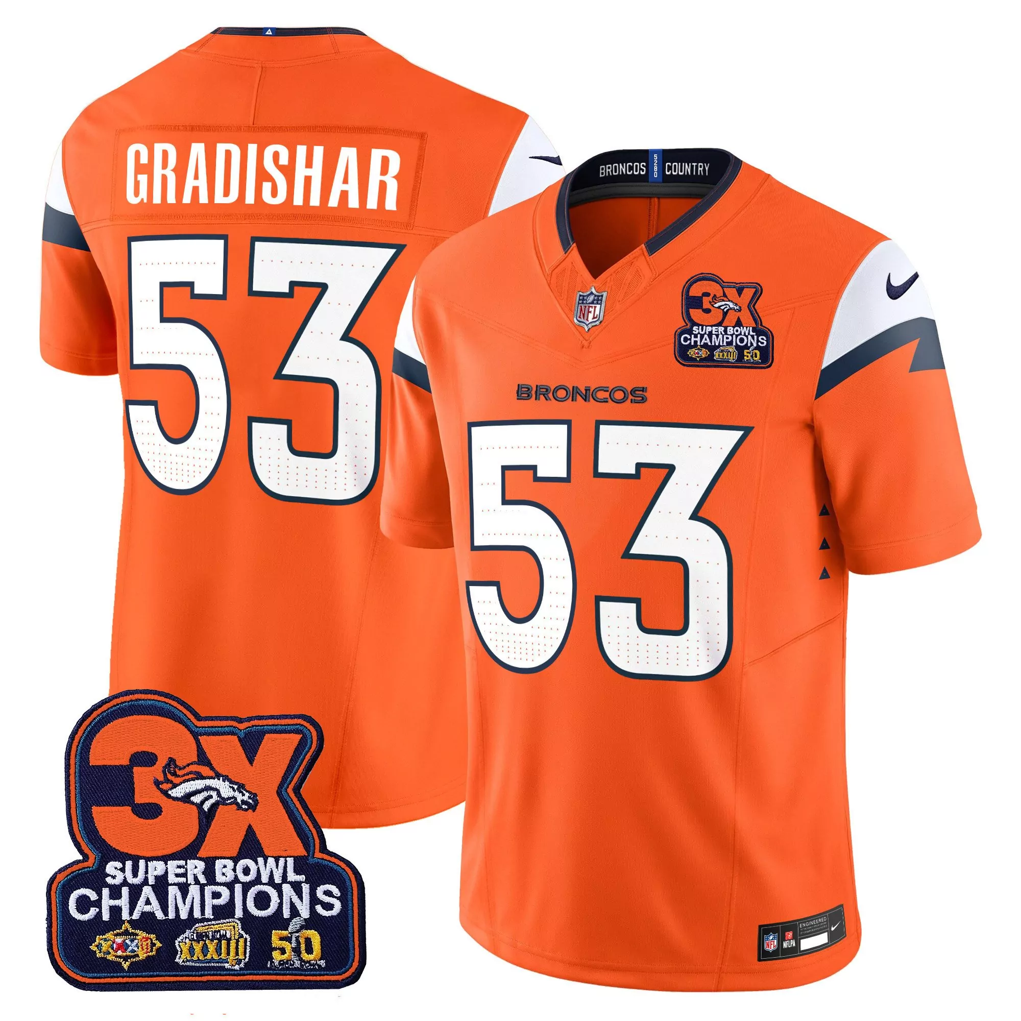 randy gradishar orange mens denver broncos 2024 vapor limited jersey all stitched