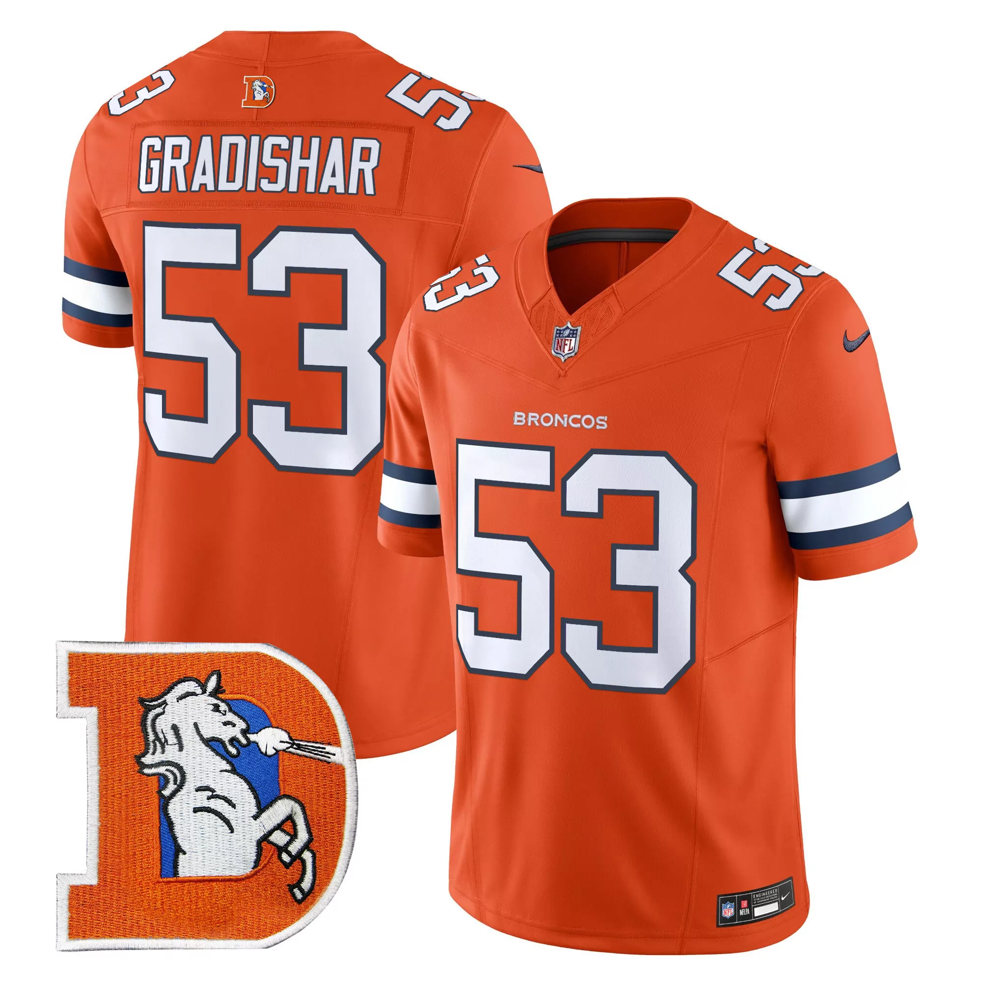 randy gradishar orange mens denver broncos throwback vapor limited jersey v2 all stitched
