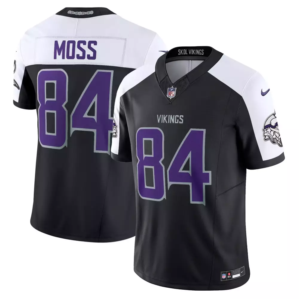 randy moss alternate mens vikings 2024 winter warrior skol patch gold vapor limited jersey all stitched