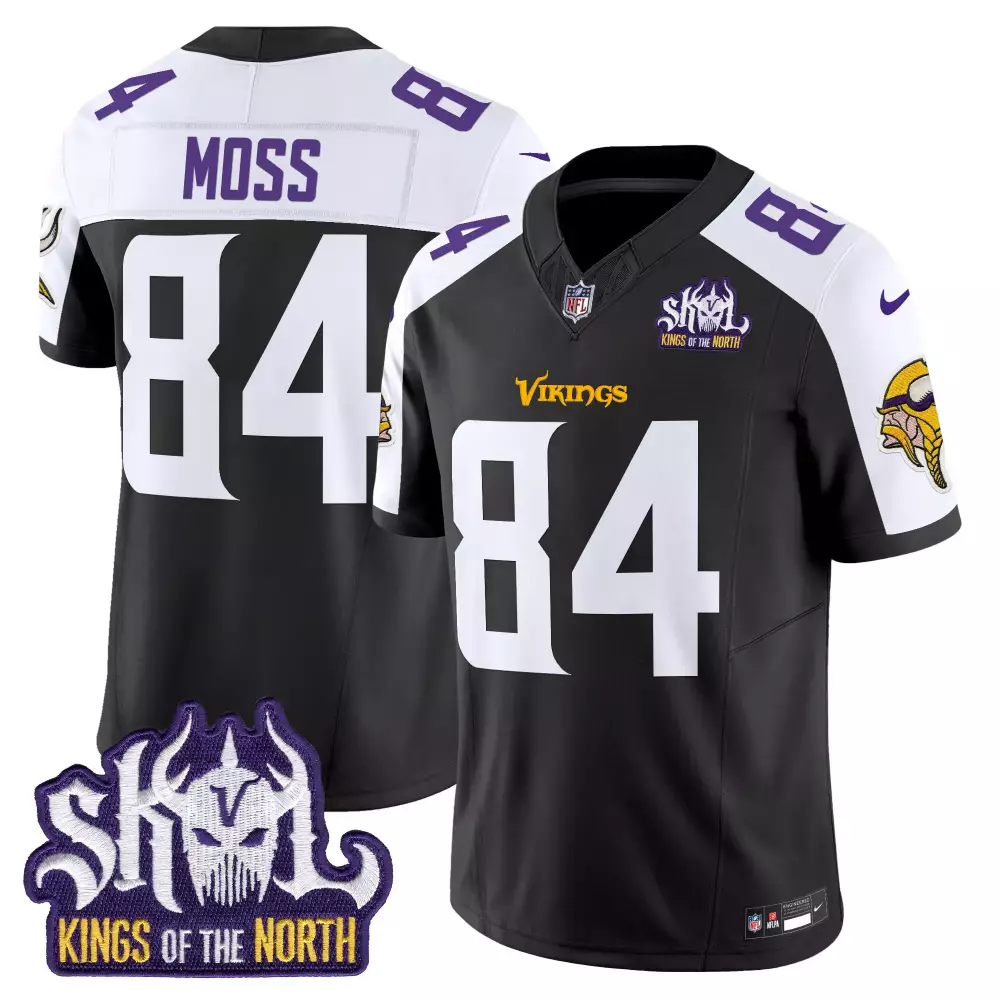 Randy Moss Minnesota Vikings Black Alternate Jersey | Kings of the North Vapor Limited Edition V2 | Stitched Fan Gear | For Men, Women & Youth