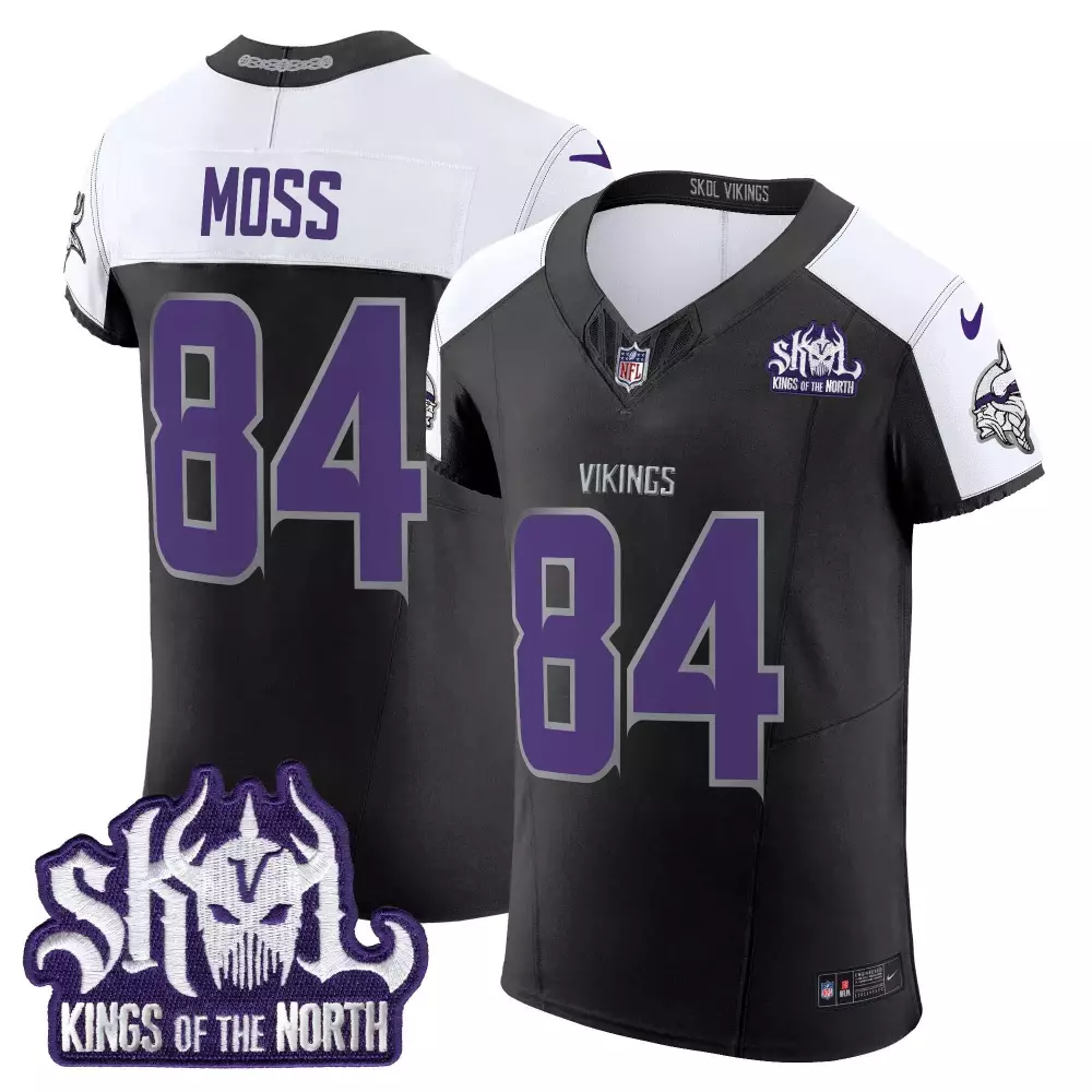 randy moss black alternate mens vikings 2024 prince vapor limited jersey v2 all stitched
