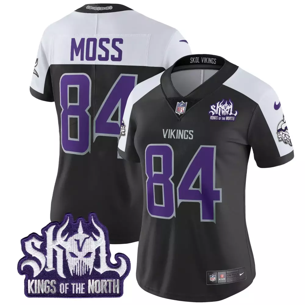 randy moss black alternate mens vikings 2024 prince vapor limited jersey v2 all stitched