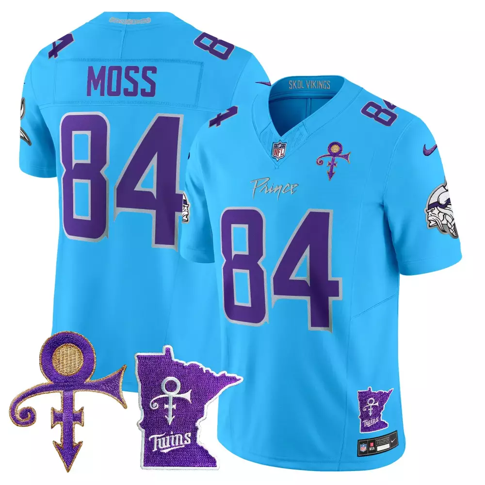 randy moss gold mens vikings nordic pattern vapor limited jersey all stitched