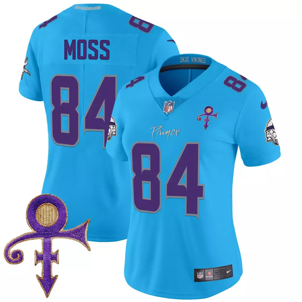 randy moss gold mens vikings nordic pattern vapor limited jersey all stitched