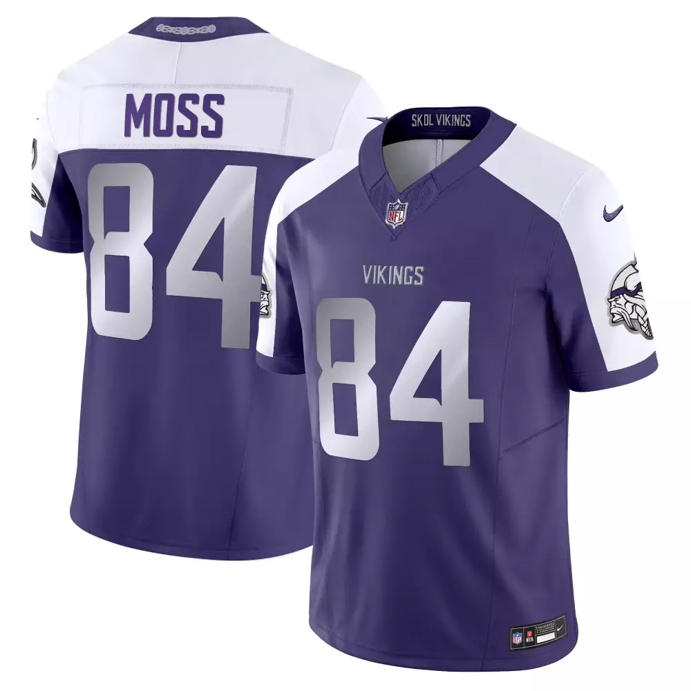 randy moss purple alternate mens 2024 vikings winter warrior vapor limited jersey all stitched