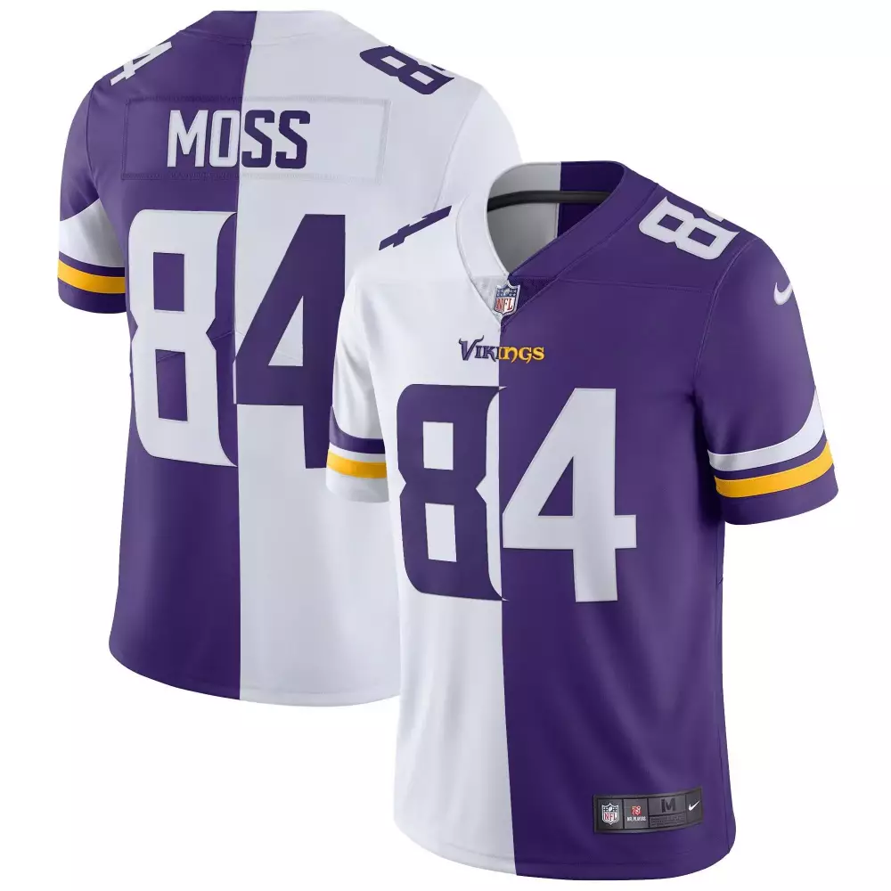 randy moss purple youths minnesota vikings bud grant patch classic limited jersey all stitched