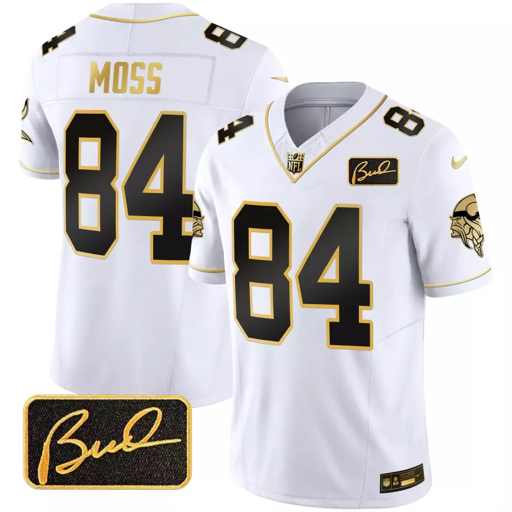 randy moss purple youths minnesota vikings bud grant patch classic limited jersey all stitched