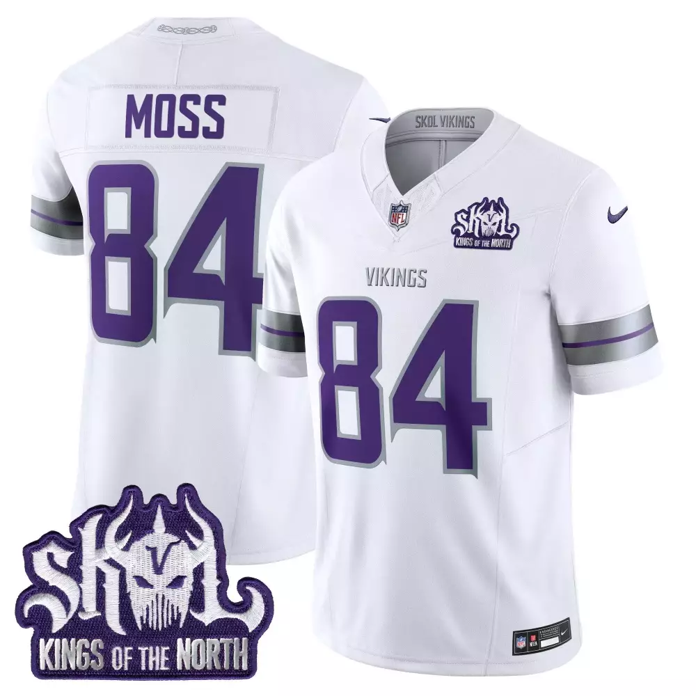 randy moss white mens 2024 vikings winter warrior vapor limited jersey all stitched