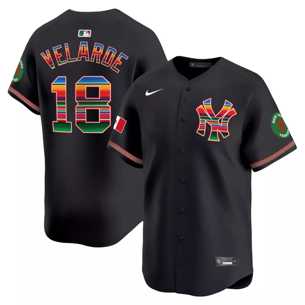 randy velarde black mens new york yankees mexico vapor premier limited jersey all stitched