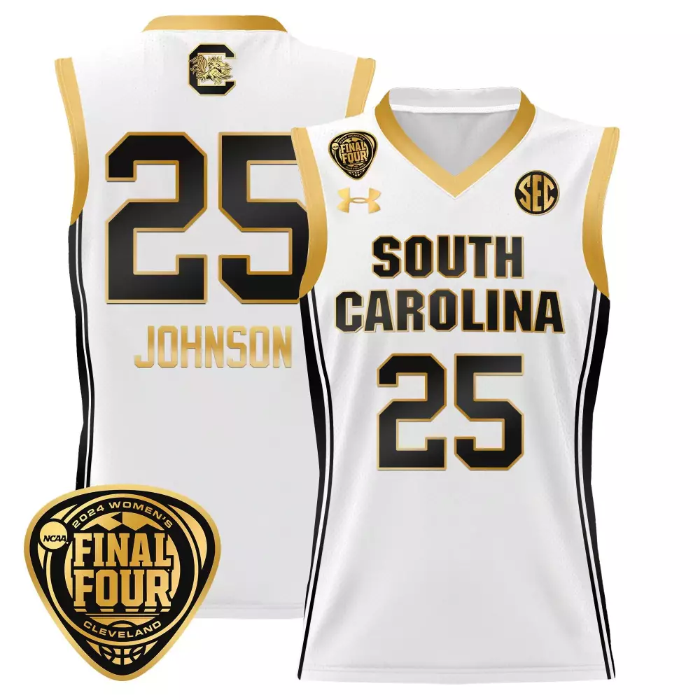 raven johnson white gold mens size south carolina gamecocks 2024 national champions basketball jersey women patch all st
