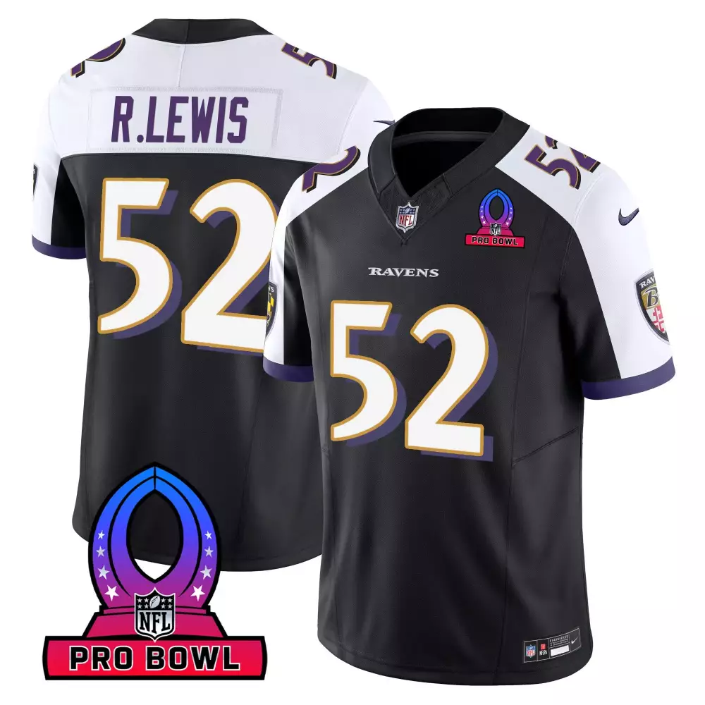 Ray Lewis Baltimore Ravens 2024 Black Alternate Jersey | Maryland Flag Patch | Vapor Limited Edition | Stitched Fan Gear | For Men, Women & Youth