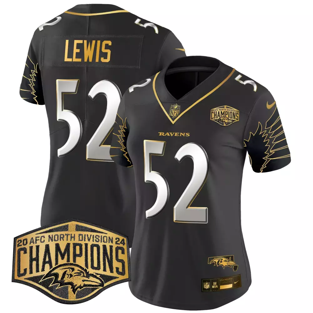 Ray Lewis Baltimore Ravens Women's Maryland Flag Champions Jersey | Black | Limited Edition Fan Gear | For Men, Women & Youth