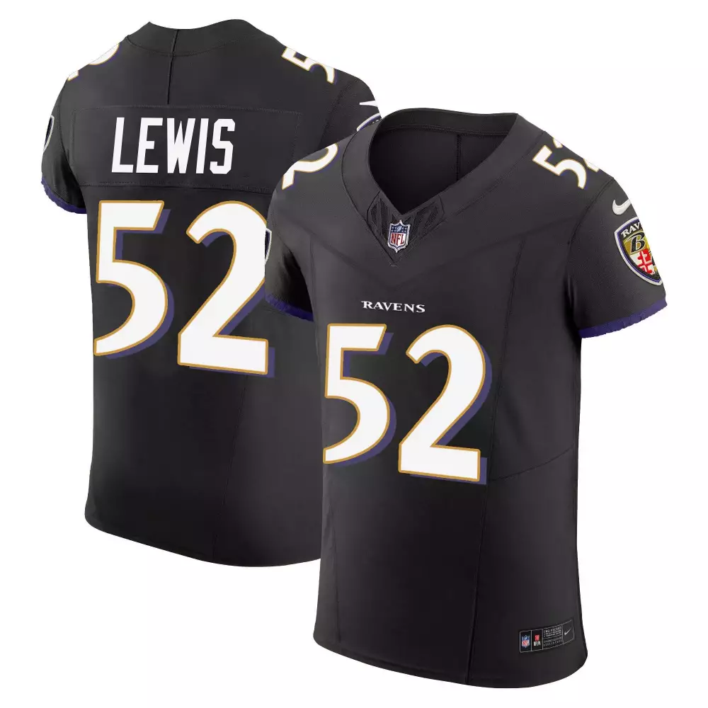 Ray Lewis Baltimore Ravens Vapor Elite Jersey | Black Stitched | For Men, Women & Youth