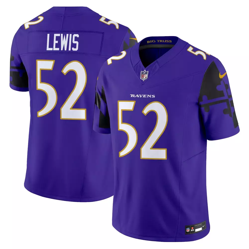Ray Lewis Baltimore Ravens Maryland Flag Vapor Limited Jersey | Stitched Design | Fan Gear for Men, Women & Youth