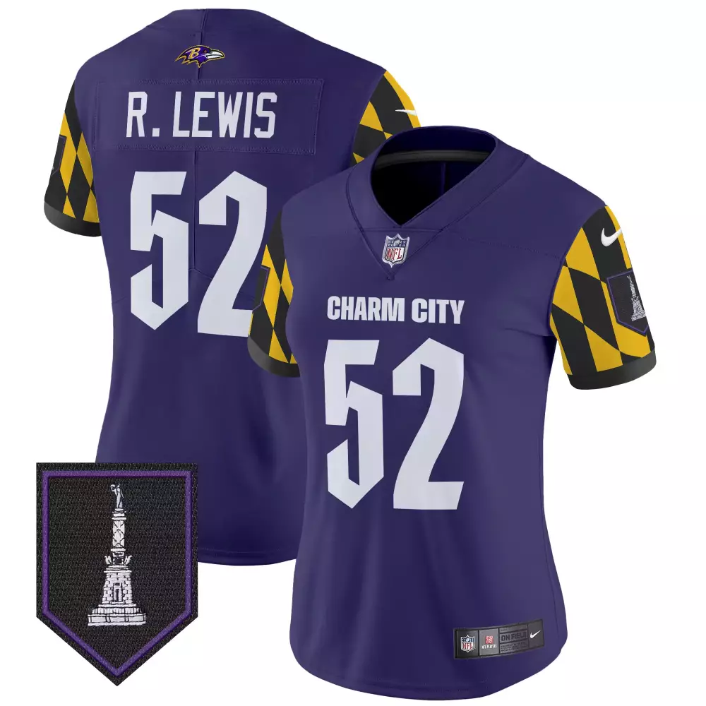 Ray Lewis Baltimore Ravens Women's 2024 AFC North Champions Jersey | Black | Limited Edition Fan Gear | For Men, Women & Youth
