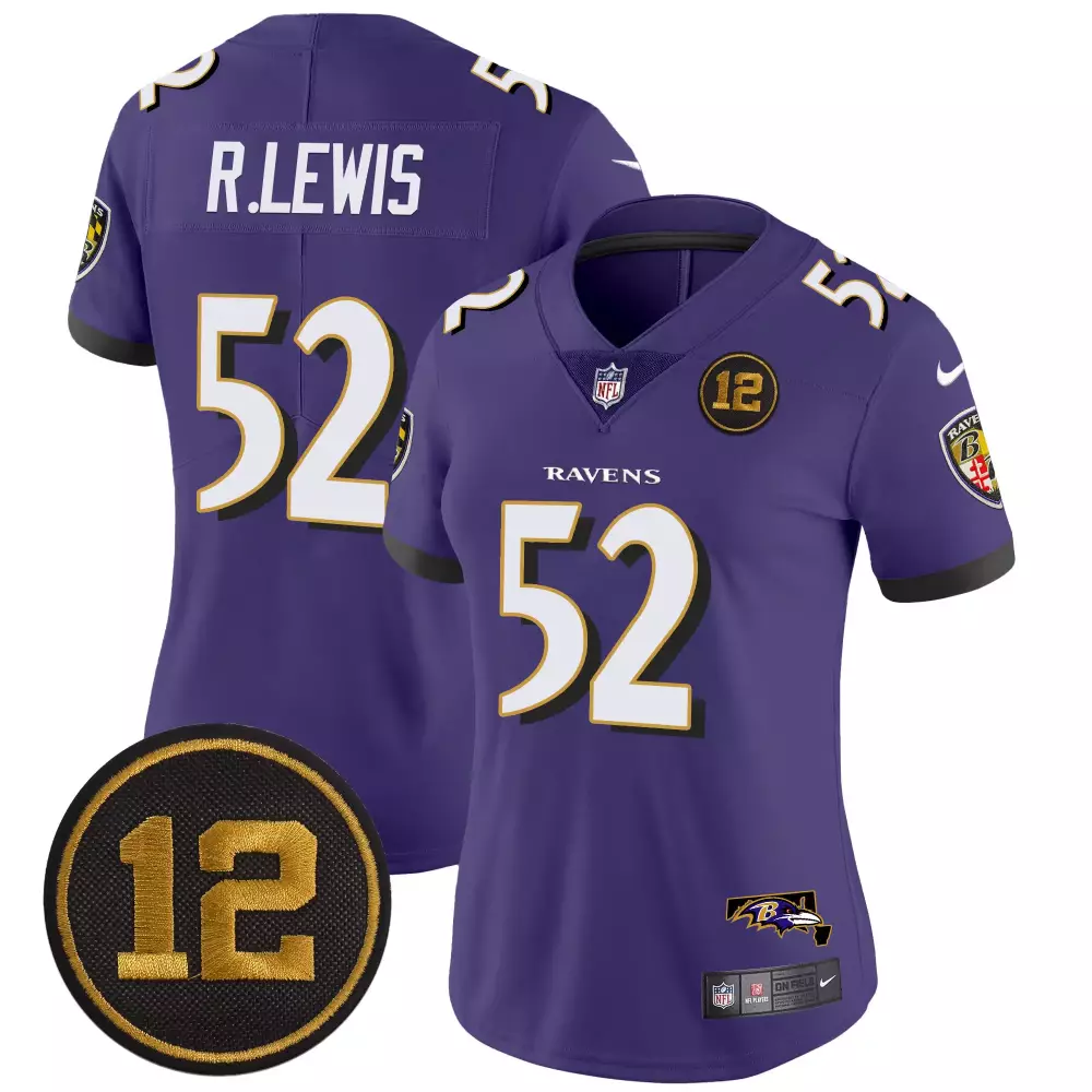 Ray Lewis Baltimore Ravens Women's 2024 AFC North Champions Jersey | Black | Limited Edition Fan Gear | For Men, Women & Youth