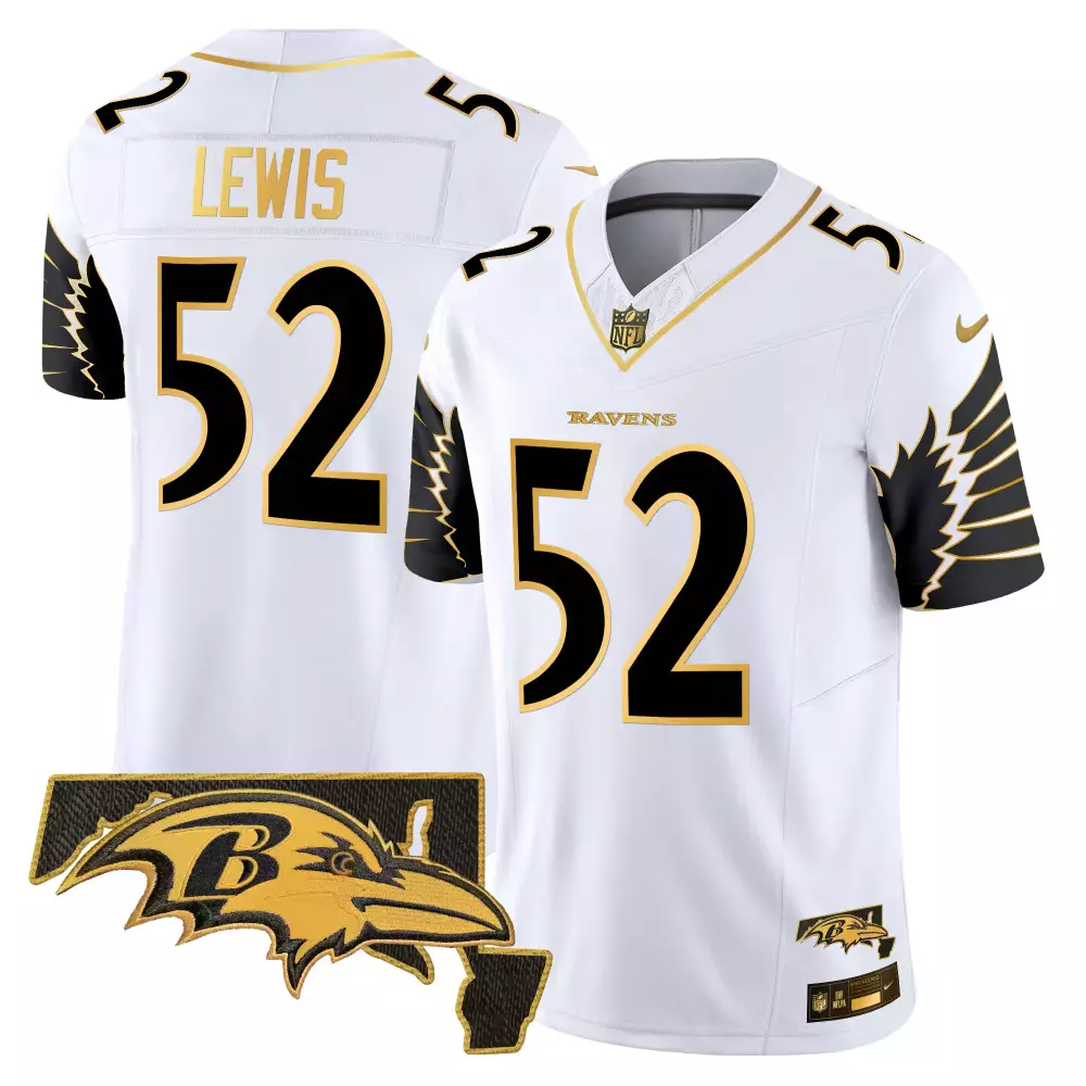 Ray Lewis Baltimore Ravens 2024 Black Alternate Jersey | Maryland Flag Patch | Vapor Limited Edition | Stitched Fan Gear | For Men, Women & Youth