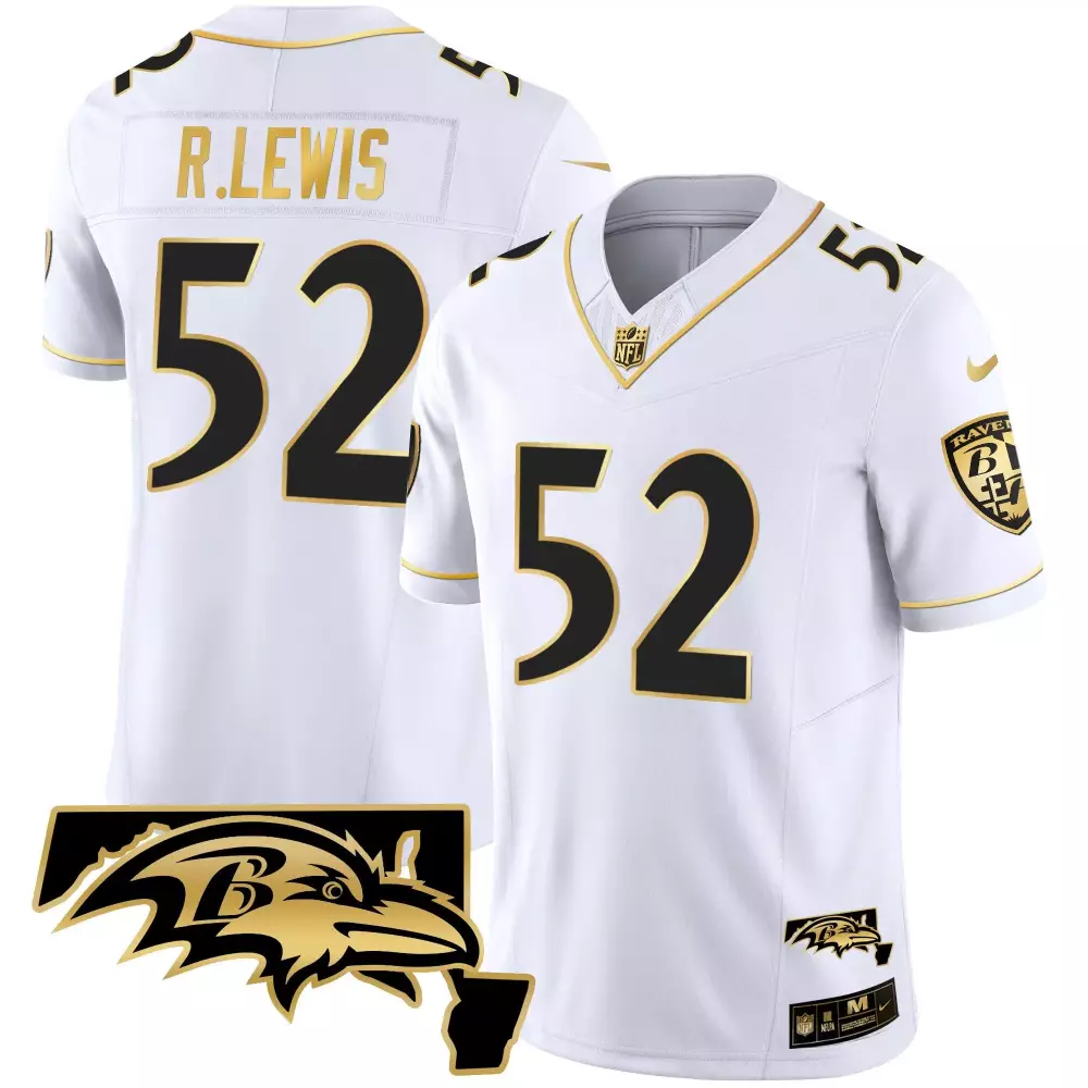 Ray Lewis Baltimore Ravens 2024 Black Alternate Jersey | Maryland Flag Patch | Vapor Limited Edition | Stitched Fan Gear | For Men, Women & Youth