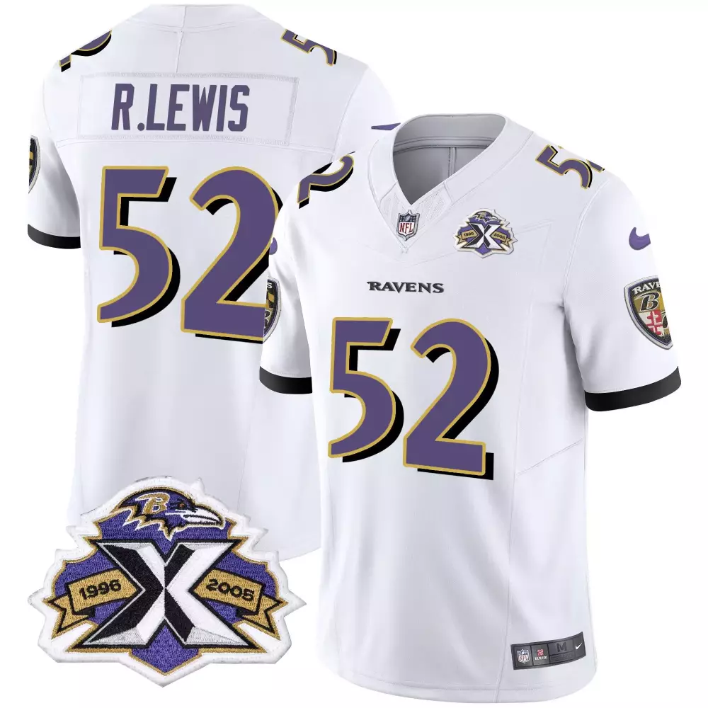 ray lewis white mens baltimore ravens 2005 throwback black vapor limited jersey all stitched