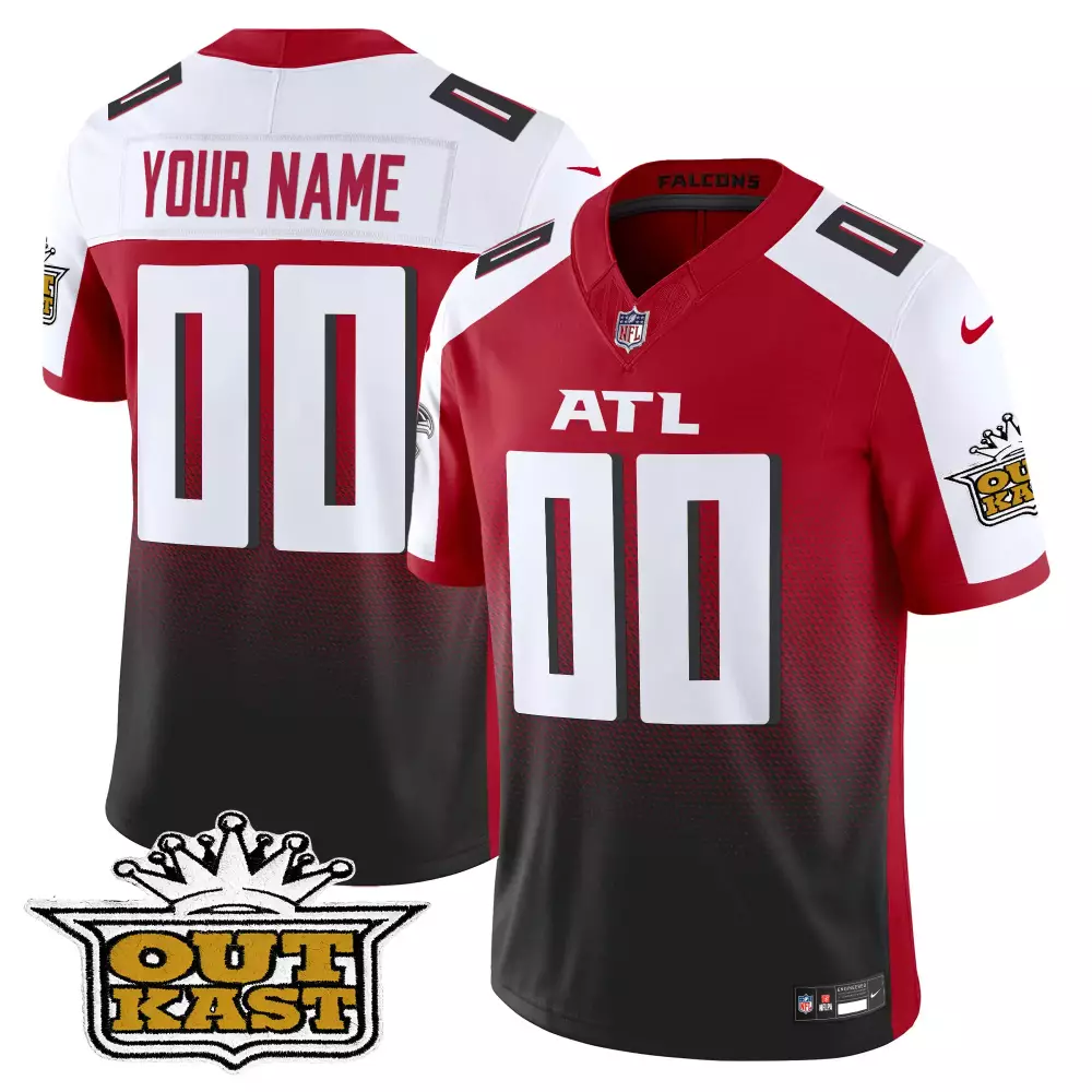 red alternate men atlanta falcons 2024 vapor limited custom jersey all stitched