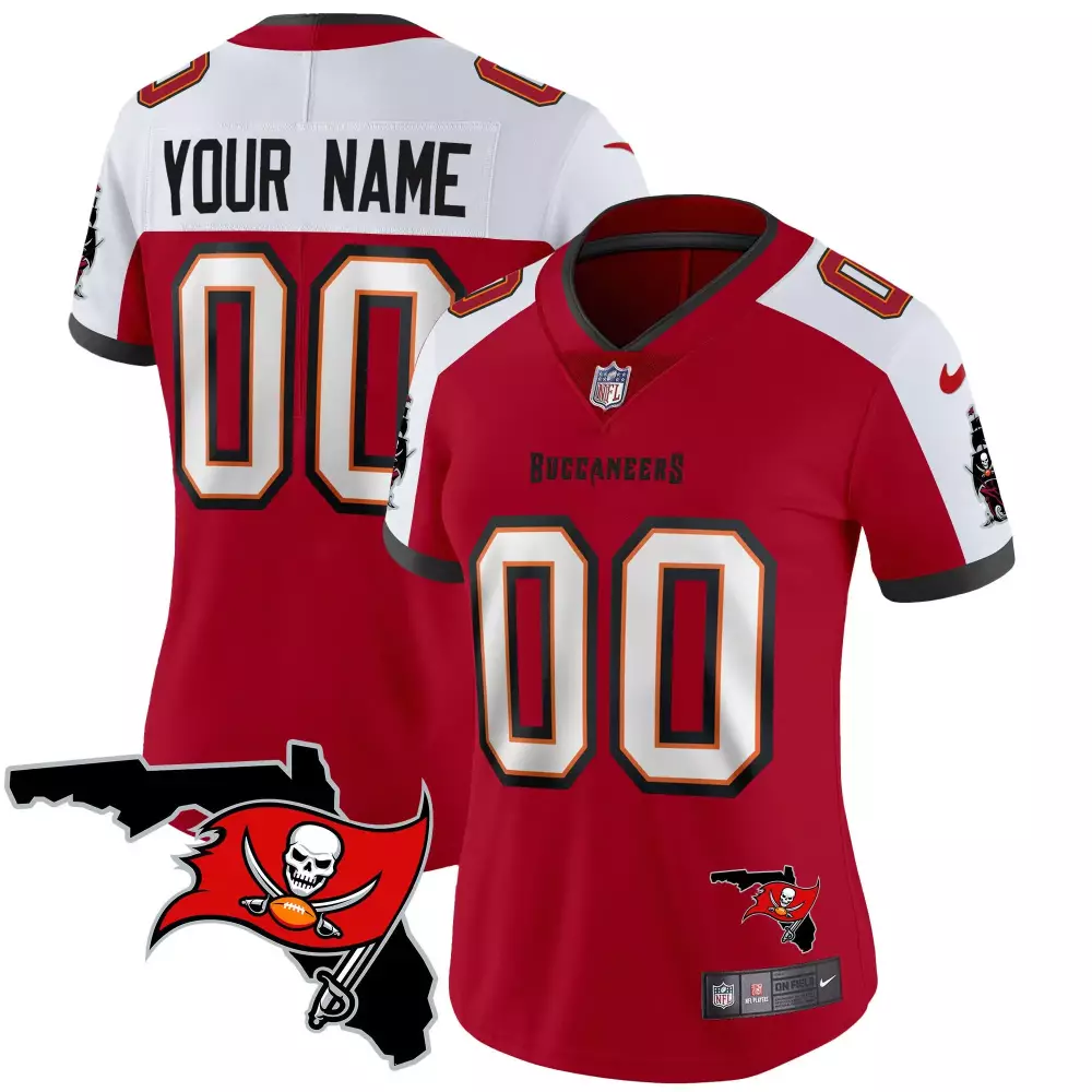 red alternate women tampa bay buccaneers florida patch vapor limited custom jersey all stitched