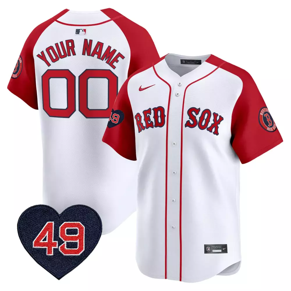 red alternate men boston red sox 2024 spring training patch vapor premier limited custom jersey all stitched