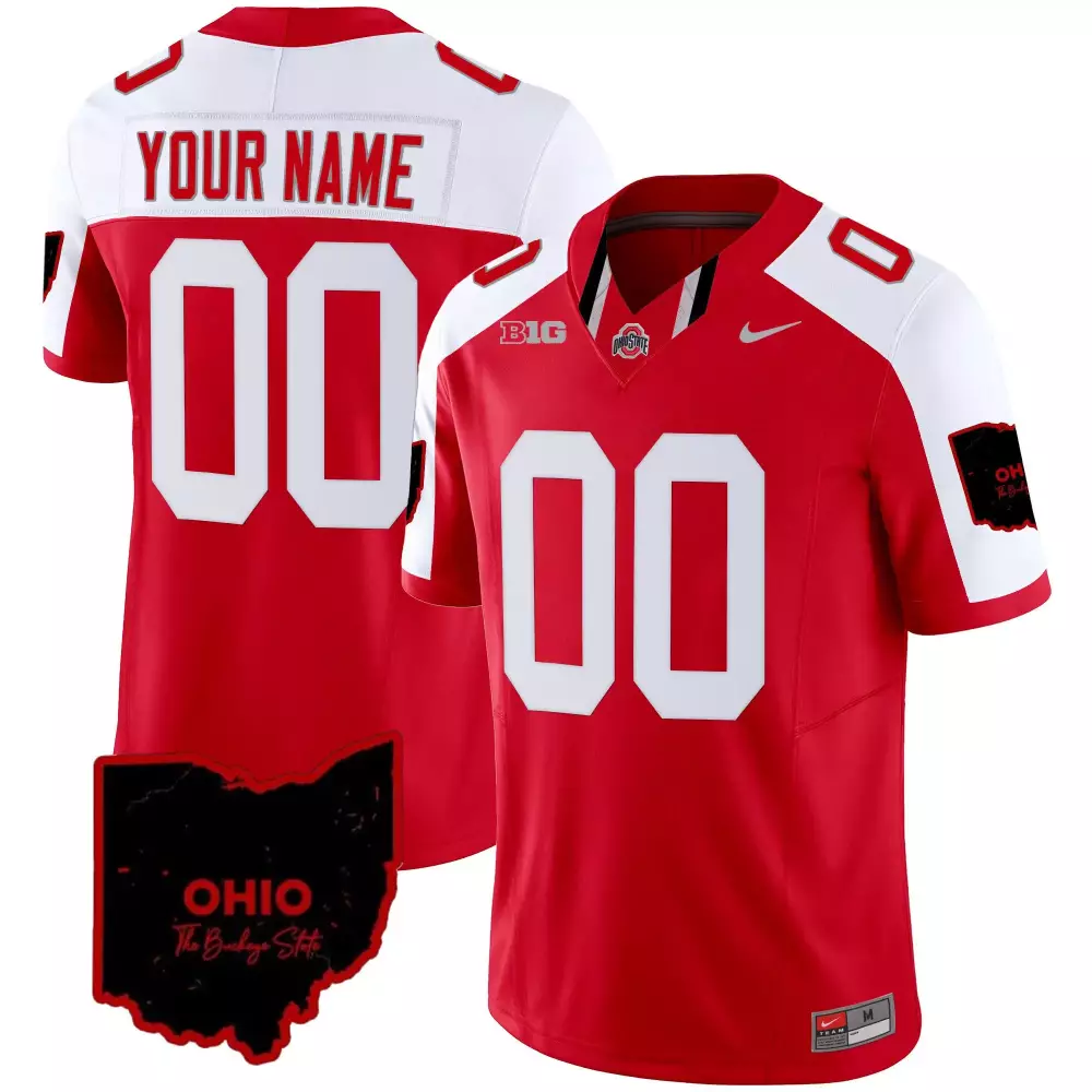 red alternate youth ohio state buckeyes 2023 vapor limited custom jersey ohio patch all stitched