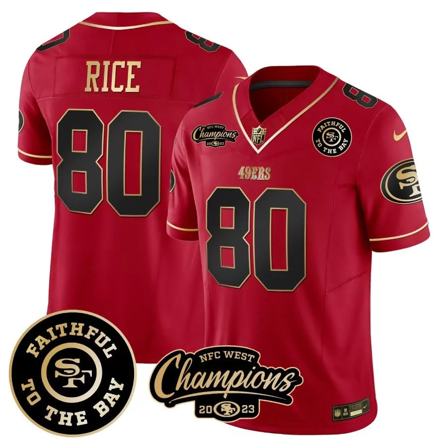 Red Jerry Rice San Francisco 49ers Vapor Limited Jersey | NFC West Champs | Men’s Fan Ge
