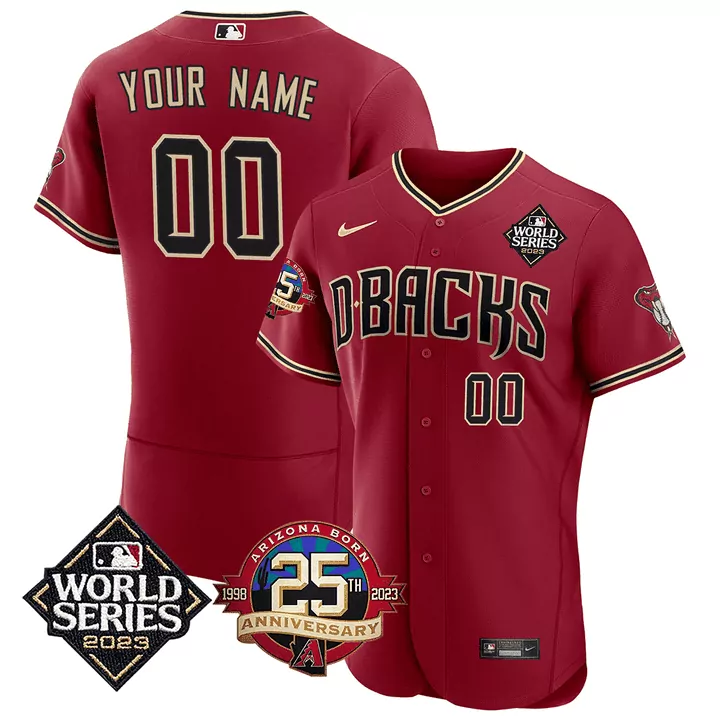 red alternate youth arizona diamondbacks 2024 cool base custom jersey all stitched
