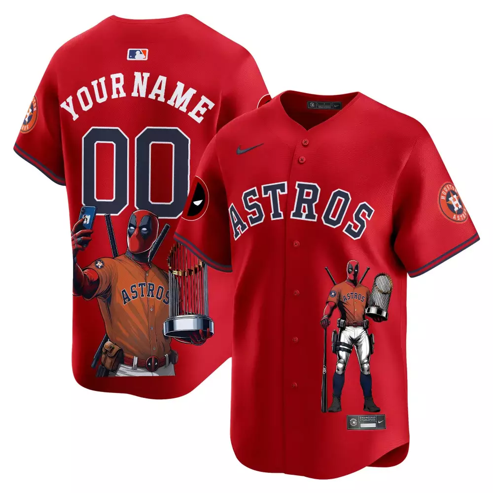 Red Men Houston Astros Aztec Warrior Skull Vapor Premier Custom Jersey V2 | Printed Limited Edition | Fan Gear for Men, Women & Youth